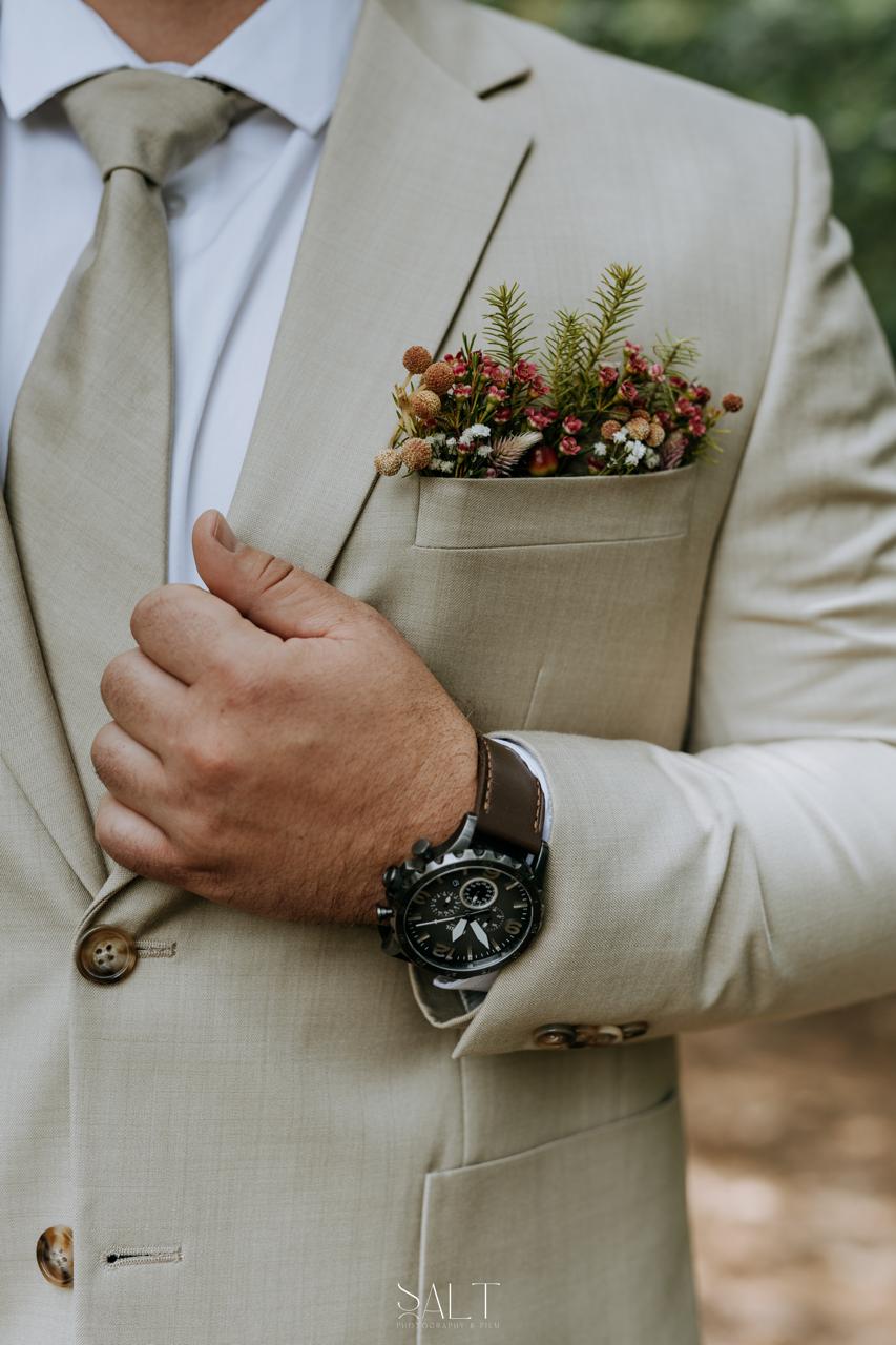 Groom boutonniere